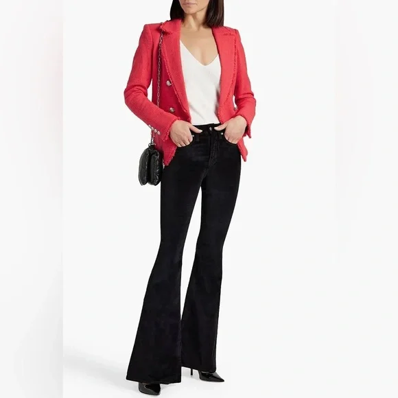 Veronica Beard Velvet Flared Pants - Picture 2 of 12